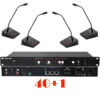 Pachet sistem de conferinta, digital cu fir, pentru discutii, 40 delegati, 1 presedinte, functie de inregistrare audio USB, VIS-DOC/D-T, Vissonic 1