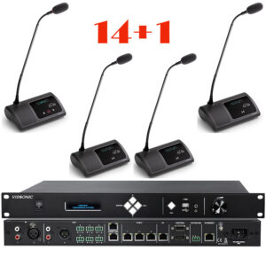 Pachet sistem de conferinta cu DSP, digital cu fir, pentru discutii, 14 delegati, 1 presedinte, functie de inregistrare audio USB, VIS-DCC/D-T, Vissonic 1 Pachet sistem de conferinta cu DSP, digital cu fir, pentru discutii, 14 delegati, 1 presedinte, functie de inregistrare audio USB, VIS-DCC/D-T, Vissonic