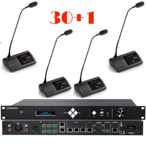 Pachet sistem de conferinta cu DSP, digital cu fir, pentru discutii, 30 delegati, 1 presedinte, functie de inregistrare audio USB, VIS-DCC/D-T, Vissonic 1 Pachet sistem de conferinta cu DSP, digital cu fir, pentru discutii, 30 delegati, 1 presedinte, functie de inregistrare audio USB, VIS-DCC/D-T, Vissonic