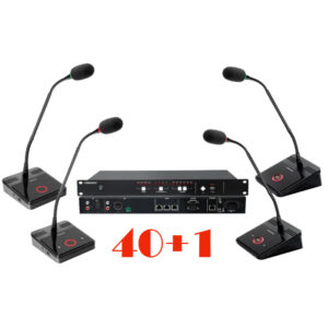 Pachet sistem de conferinta, digital cu fir, pentru discutii, 40 delegati, 1 presedinte, functie de inregistrare audio USB, VIS-DEC/D-T, Vissonic 1 Pachet sistem de conferinta, digital cu fir, pentru discutii, 40 delegati, 1 presedinte, functie de inregistrare audio USB, VIS-DEC/D-T, Vissonic