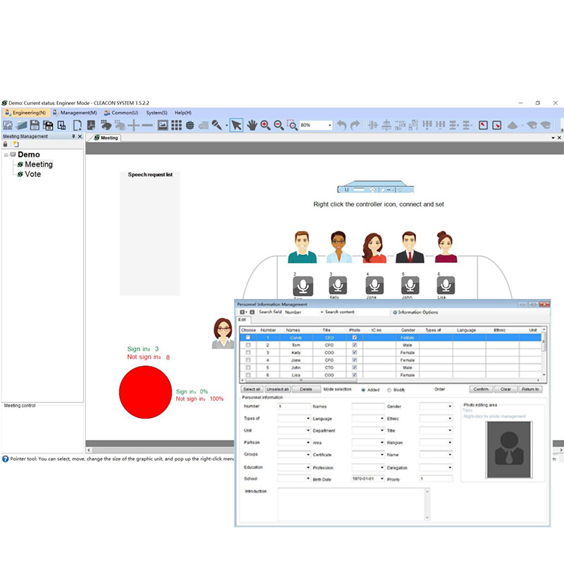 Software tip modul de control al microfonului, Vissonic 1 Software tip modul de control al microfonului, Vissonic