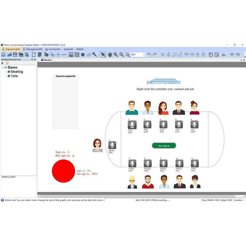 Software tip modul de configurare si gestionare a conferințelor, Vissonic 1 Software tip modul de configurare si gestionare a conferințelor, Vissonic