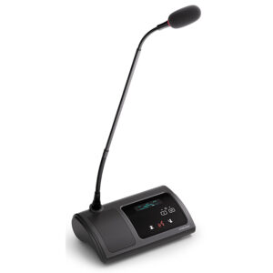 Microfon de conferinta tip presedinte cu ecran OLED, interfata tactila si difuzor, digital cu fir, pentru discutii, VIS-DCC-T, Vissonic 1 Microfon de conferinta tip presedinte cu ecran OLED, interfata tactila si difuzor, digital cu fir, pentru discutii, VIS-DCC-T, Vissonic