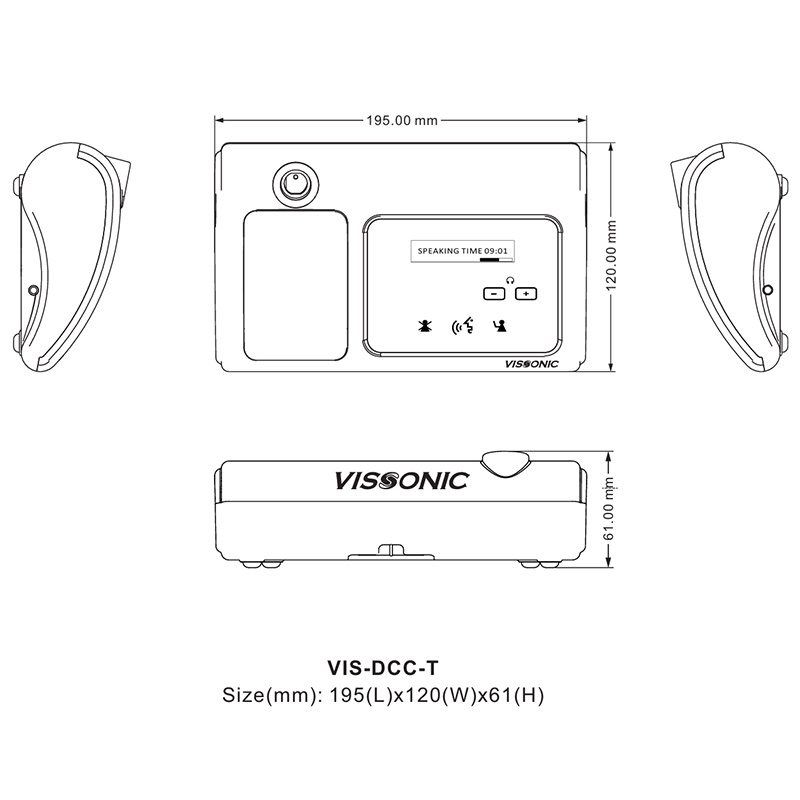 Microfon de conferinta pentru discutii si interpretare tip delegat cu ecran OLED, interfata tactila si difuzor, digital cu fir, VIS-DID-T, Vissonic 3 Microfon de conferinta pentru discutii si interpretare tip delegat cu ecran OLED, interfata tactila si difuzor, digital cu fir, VIS-DID-T, Vissonic - imagine 3