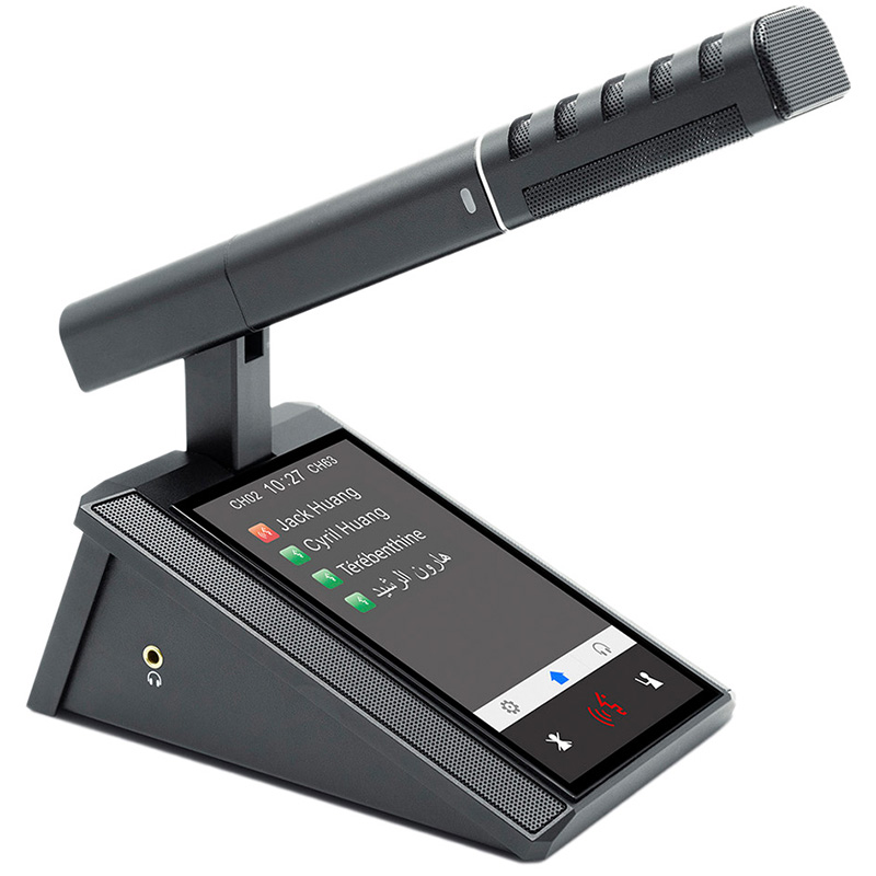 Microfon multimedia de conferinta tip delegat sau presedinte cu ecran touchscreen 5″ si difuzor, digital cu fir, pentru discutii, VIS-DMD-T, Vissonic 1 Microfon multimedia de conferinta tip delegat sau presedinte cu ecran touchscreen 5" si difuzor, digital cu fir, pentru discutii, VIS-DMD-T, Vissonic