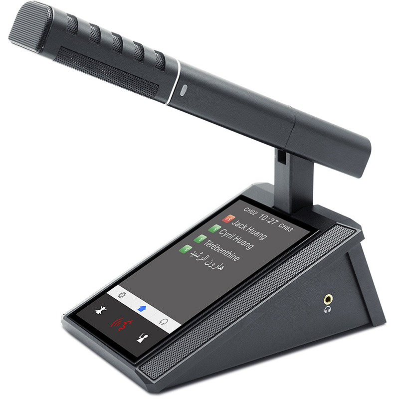 Microfon multimedia de conferinta tip delegat sau presedinte cu ecran touchscreen 5″ si difuzor, digital cu fir, pentru discutii, VIS-DMD-T, Vissonic 2 Microfon multimedia de conferinta tip delegat sau presedinte cu ecran touchscreen 5" si difuzor, digital cu fir, pentru discutii, VIS-DMD-T, Vissonic - imagine 2