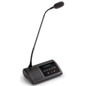 Microfon de conferinta pentru discutii, vot si interpretare tip presedinte cu ecran OLED, interfata tactila si difuzor, digital cu fir, VIS-DVC-T, Vissonic 1 Microfon de conferinta pentru discutii, vot si interpretare tip presedinte cu ecran OLED, interfata tactila si difuzor, digital cu fir, VIS-DVC-T, Vissonic