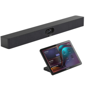 Camera profesionala pentru videoconferinta all-in-one cu urmarire inteligenta AI, rezolutie 4K, 6 x zoom, pentru Zoom Rooms si Teams Rooms, Meetingbar A40 si panou de colaborare pentru săli de ședințe de 10.1” cu touch si Android 13, CTP25, Yealink 1 sistem videoconferinta Yealink A40 4K cu panou colaborare