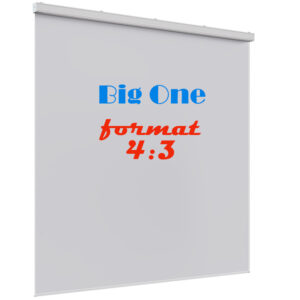 Ecran de proiectie electric de perete, tavan, 700 x 526 cm, telecomanda cu fir, proiectie din fata, format 4:3, panza Vision White, Adeo Screen, Big One