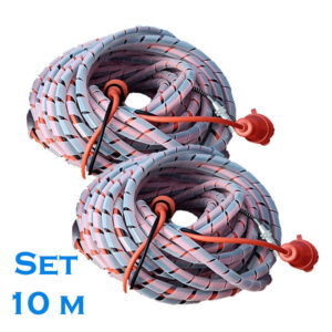 Set cablu audio XLR si alimentare in organizator de cabluri, lungime 10 m, pentru sisteme de sonorizare active – alimentate 1 Set cablu audio XLR + alimentare 10 m