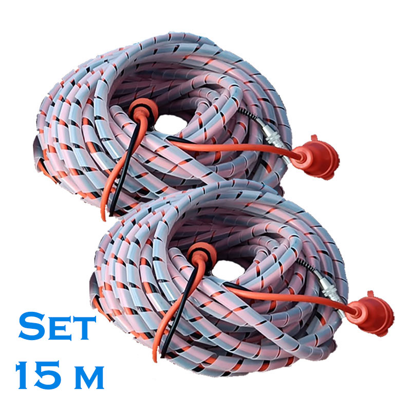 Set cablu audio XLR si alimentare in organizator de cabluri, lungime 15 m, pentru sisteme de sonorizare active – alimentate 1 Set cablu audio XLR + alimentare 15 m cu organizator