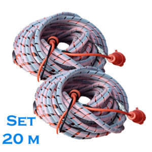Set cablu audio XLR si alimentare in organizator de cabluri, lungime 20 m, pentru sisteme de sonorizare active – alimentate 1 Set cablu audio XLR și alimentare 20 m cu organizator