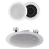 Difuzor de plafon pentru adresare publica cu transformator 100V cu 2 cai, 30 W, 6.5″, alb, DTA-630, CKS 1 Difuzor plafon 100V 2 căi 30W DTA-630 CKS
