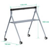 Suport tip stand de podea mobil pentru ecran de colaborare all-in-one, Yealink MB-FS-P650T, cu roti si tava 2