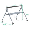 Suport tip stand de podea mobil pentru ecran de colaborare all-in-one, Yealink MB-FS-P860T, cu roti si tava 2