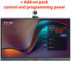 Pachet videoconferinta cu ecran de colaborare video all-in-one cu touchscreen, camera AI si microfoane pentru Zoom Rooms si Teams Rooms, Yealink MeetingBoard 86 Pro si add-on panou de programare si colaborare RoomPanel E2 cu CTP25, partajarea conținutului PA20 1