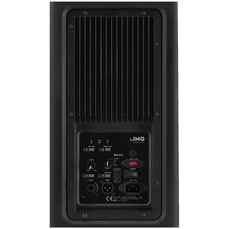 Difuzor PA profesional cu putere activa, amplificare cu 2 canale, 700 W, 15″, negru, PAK-415, IMG Stage Line 2 Difuzor PA profesional cu putere activa, amplificare cu 2 canale, 700 W, 15", negru, PAK-415, IMG Stage Line - imagine 2