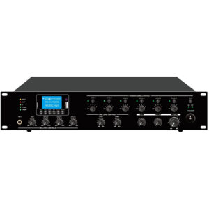 Amplificator zonal, cu mixer integrat, Mp3 si tuner, pentru adresare publica, cu 6 zone, 100 V, 4Ω, 1 x 240 W, PAZ-2406, CKS 1 Amplificator zonal, cu mixer integrat, Mp3 si tuner, pentru adresare publica, cu 6 zone, 100 V, 4Ω, 1 x 240 W, PAZ-2406, CKS