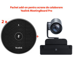 Pachet tip add-on pentru ecrane de colaborare Yealink MeetingBoard Pro: microfoane fara fir VCM36-W, camera PTZ Pro MB-12x, Yealink 1 Pachet tip add-on pentru ecrane de colaborare Yealink MeetingBoard Pro: microfoane fara fir VCM36-W, camera PTZ Pro MB-12x, Yealink