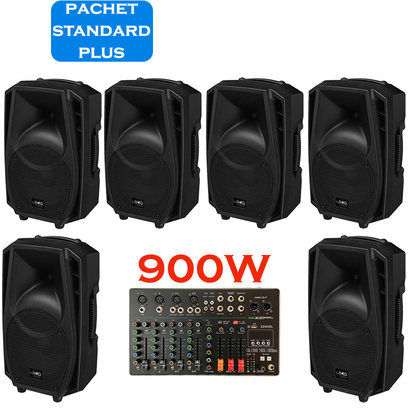 Sistem portabil de sonorizare si adresare publica cu 6 difuzoare active WAVE-08A IMG Stage Line si mixer ZZMX8L ZZIPP, cu player media încorporat USB/SD și Bluetooth, total putere 900W 1 Sistem portabil de sonorizare si adresare publica cu 6 difuzoare active WAVE-08A IMG Stage Line si mixer ZZMX8L ZZIPP, cu player media încorporat USB/SD și Bluetooth, total putere 900W