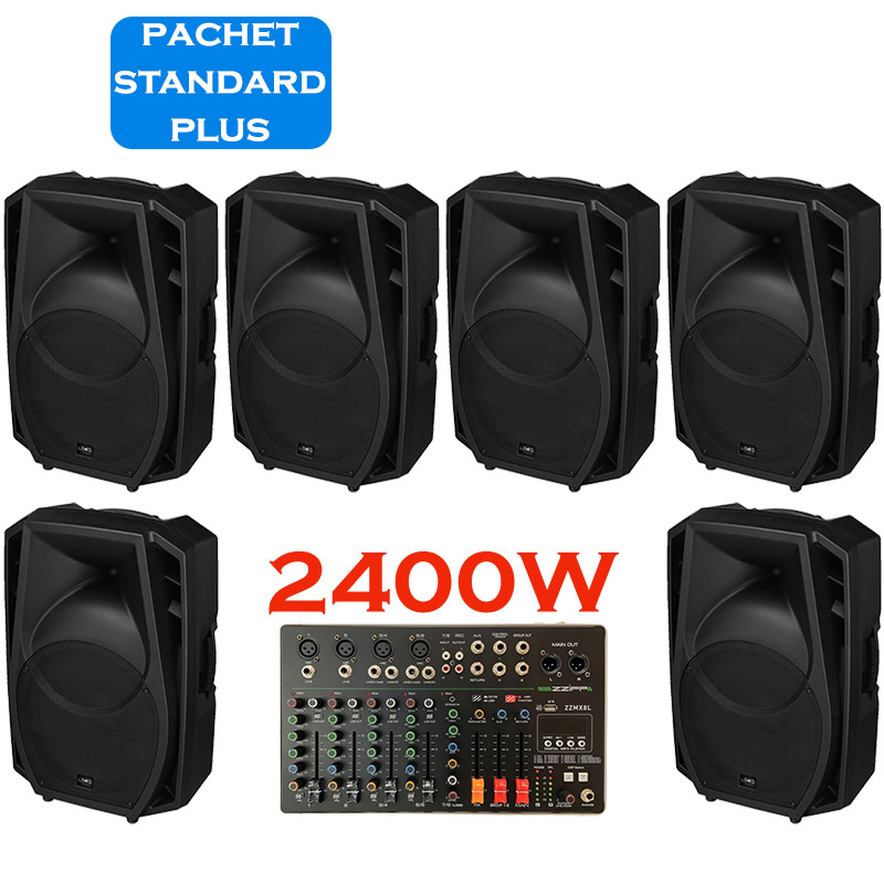 Sistem portabil de sonorizare si adresare publica cu 6 difuzoare active WAVE-15A IMG Stage Line si mixer ZZMX8L ZZIPP, cu player media încorporat USB/SD și Bluetooth, total putere 2400W 1 Sistem portabil de sonorizare si adresare publica cu 6 difuzoare active WAVE-15A IMG Stage Line si mixer ZZMX8L ZZIPP, cu player media încorporat USB/SD și Bluetooth, total putere 2400W