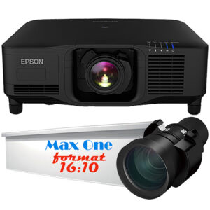 Pachet proiectie cu videoproiector laser EB-PU2216B, rezolutie WUXGA (Îmbunătățire 4K, 1920 x 1200), 3LCD, 16.000 lumeni, lentila cu zoom cu focalizare larga/wide ELPLW08 si ecran de proiectie electric de perete, tavan, 500 x 312 cm, proiectie din fata, format 16:10, panza Vision White, Adeo Screen, Max One 1 Pachet proiectie cu videoproiector laser EB-PU2216B, rezolutie WUXGA (Îmbunătățire 4K, 1920 x 1200), 3LCD, 16.000 lumeni, lentila cu zoom cu focalizare larga/wide ELPLW08 si ecran de proiectie electric de perete, tavan, 500 x 312 cm, proiectie din fata, format 16:10, panza Vision White, Adeo Screen, Max One