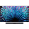 Pachet videoconferinta cu display pentru prezentare Yealink MeetingDisplay 75, diagonala 75″, rezolutie 4K UHD, Android 13 si camera videoconferinta all-in-one cu urmarire inteligenta AI, rezolutie 4K, pentru Zoom Rooms si Teams Rooms, Meetingbar A40, Yealink 1 sistem videoconferinta Yealink 65 inch 4K