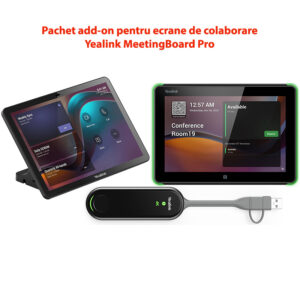 Pachet tip add-on pentru ecrane de colaborare Yealink MeetingBoard Pro: panou de programare si colaborare RoomPanel E2 cu CTP25, partajarea conținutului PA20, Yealink 1 Pachet tip add-on pentru ecrane de colaborare Yealink MeetingBoard Pro: panou de programare si colaborare RoomPanel E2 cu CTP25, partajarea conținutului PA20, Yealink