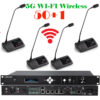 Pachet sistem de conferinta cu DSP, digital, wireless 5G WiFi, pentru discutii, 50 delegati, 1 presedinte, functie de inregistrare audio USB, VIS-WDC/D-T, Vissonic 1
