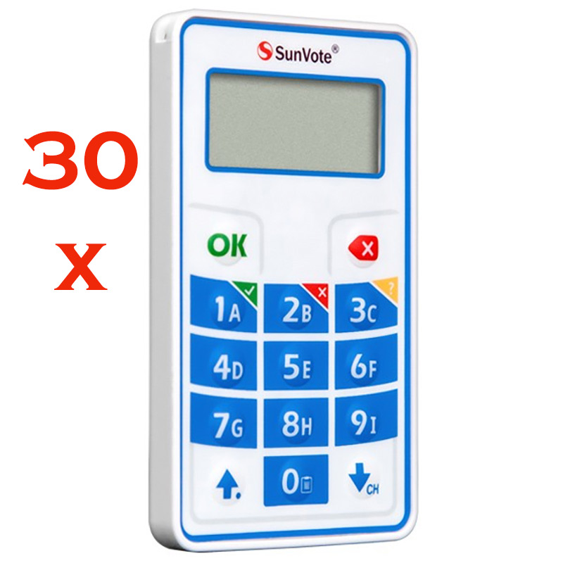 Sistem de vot electronic portabil pentru 30 de participanti cu software, telecomanda de control si geanta de transport, S52Plus, SunVote 1 Sistem vot electronic 30 participanti S52Plus SunVote