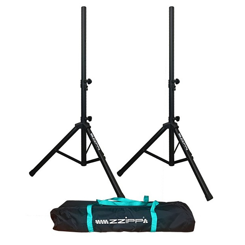 Set stativ pentru boxe, format din două stative din oțel și o geantă de trepied din nailon, pentru echipamente ZZIPP, SSZZ105SET 1 Stativ boxe oțel set Zzipp SSZZ105SET
