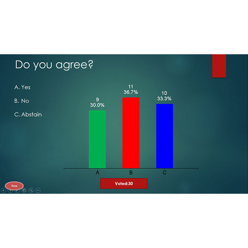 Sistem de vot electronic portabil pentru 100 de participanti cu software, telecomanda de control si geanta de transport, S52Plus, SunVote 11 Sistem de vot electronic portabil pentru 100 de participanti cu software, telecomanda de control si geanta de transport, S52Plus, SunVote - imagine 11