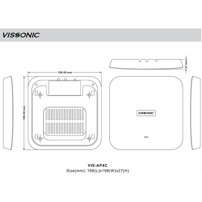 Punct de acces | AP | acces point Wi-Fi 5G VIS-AP4C, Vissonic 2 Punct de acces | AP | acces point Wi-Fi 5G VIS-AP4C, Vissonic - imagine 2
