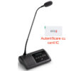 Microfon de conferinta pentru discutii, vot cu card IC si interpretare tip delegat cu ecran OLED, interfata tactila si difuzor, digital cu fir, VIS-DVDIC-T, Vissonic 1