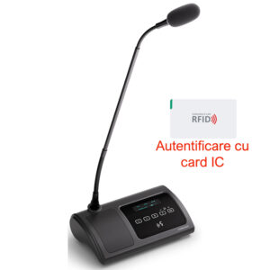 Microfon de conferinta pentru discutii, vot cu card IC si interpretare tip delegat cu ecran OLED, interfata tactila si difuzor, digital cu fir, VIS-DVDIC-T, Vissonic 1 Microfon de conferinta pentru discutii, vot cu card IC si interpretare tip delegat cu ecran OLED, interfata tactila si difuzor, digital cu fir, VIS-DVDIC-T, Vissonic