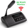 Microfon de conferinta pentru discutii si vot tip presedinte cu ecran OLED, interfata tactila si difuzor, digital, wireless 5G WiFi, VIS-WVC-T, Vissonic 2