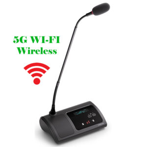 Microfon de conferinta tip presedinte cu ecran OLED, interfata tactila si difuzor, digital, wireless 5G WiFi, pentru discutii, VIS-WDC-T, Vissonic 1 Microfon de conferinta tip presedinte cu ecran OLED, interfata tactila si difuzor, digital, wireless 5G WiFi, pentru discutii, VIS-WDC-T, Vissonic