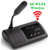 Microfon de conferinta tip presedinte cu ecran OLED, interfata tactila si difuzor, digital, wireless 5G WiFi, pentru discutii, VIS-WDC-T, Vissonic 2