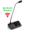 Microfon de conferinta tip delegat cu ecran OLED, interfata tactila si difuzor, digital, wireless 5G WiFi, pentru discutii, VIS-WDD-T, Vissonic 1