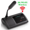 Microfon de conferinta tip delegat cu ecran OLED, interfata tactila si difuzor, digital, wireless 5G WiFi, pentru discutii, VIS-WDD-T, Vissonic 2