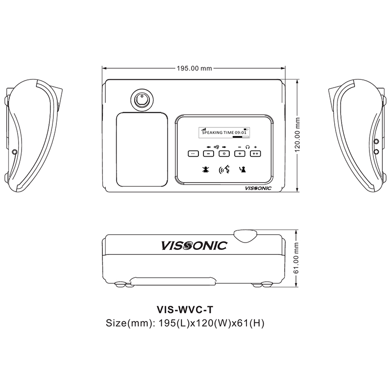 Microfon de conferinta tip delegat cu ecran OLED, interfata tactila si difuzor, digital, wireless 5G WiFi, pentru discutii, VIS-WDD-T, Vissonic 4 Microfon de conferinta tip delegat cu ecran OLED, interfata tactila si difuzor, digital, wireless 5G WiFi, pentru discutii, VIS-WDD-T, Vissonic - imagine 4