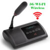 Microfon de conferinta pentru discutii si vot tip delegat cu ecran OLED, interfata tactila si difuzor, digital, wireless 5G WiFi, VIS-WVD-T, Vissonic 2