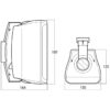 Difuzoare de perete (pereche) pentru adresare publica cu transformator 100V cu 2 cai, 16 W, 4″, alb, WALL-04T/WS, Monacor 3