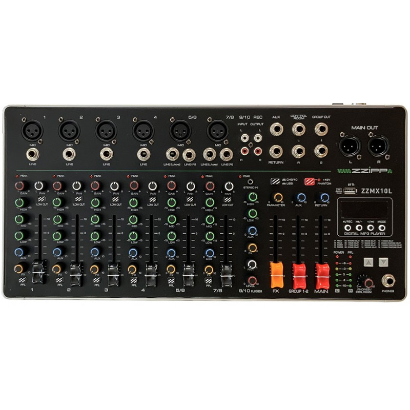 Mixer analog compact cu 10 canale, DSP multi-efecte și Bluetooth, player MP3, ZZMX10L, ZZIPP 3 Mixer analog compact cu 10 canale, DSP multi-efecte și Bluetooth, player MP3, ZZMX10L, ZZIPP - imagine 3