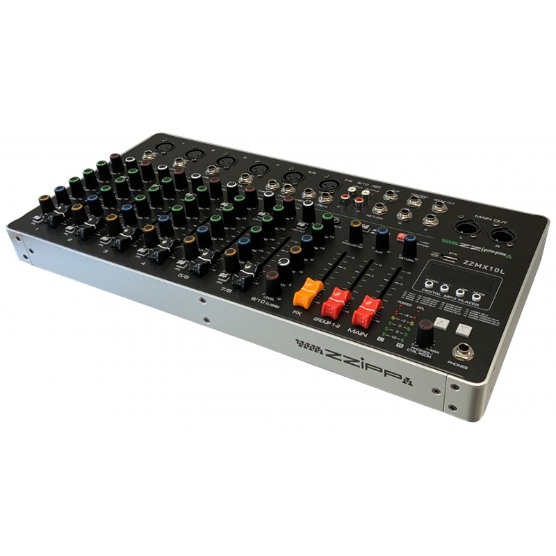 Mixer analog compact cu 10 canale, DSP multi-efecte și Bluetooth, player MP3, ZZMX10L, ZZIPP 1 Mixer analog compact cu 10 canale, DSP multi-efecte și Bluetooth, player MP3, ZZMX10L, ZZIPP