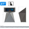 Infochioșc | display publicitar interactiv cu ecran tactil pentru semnalizare digitală, diagonala 27”/68 cm, rezolutie FullHD (1920 x 1080), luminozitate 450 (cd/m²), 24 / 7, Tierra K27TE 6