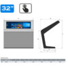 Infochioșc | display publicitar interactiv cu ecran tactil pentru semnalizare digitală, diagonala 32”/81 cm, rezolutie FullHD (1920 x 1080), luminozitate 450 (cd/m²), 24 / 7, Sierra K32SN 5