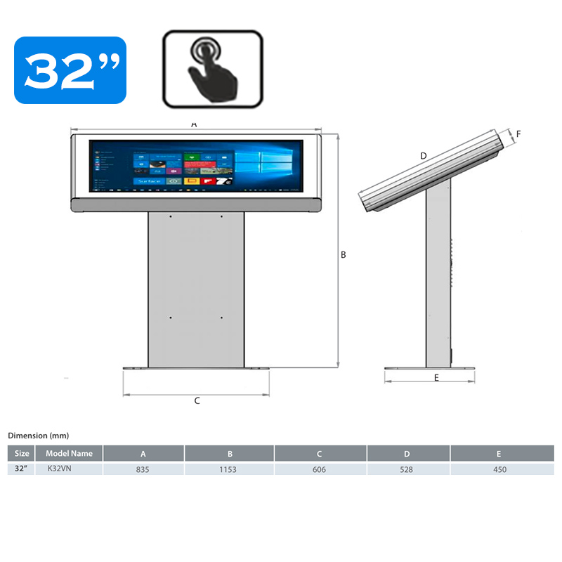 Infochioșc | display publicitar interactiv cu ecran tactil pentru semnalizare digitală, diagonala 32”/81 cm, rezolutie FullHD (1920 x 1080), luminozitate 450 (cd/m²), 24 / 7, Venera K32VN 4 Infochioșc | display publicitar interactiv cu ecran tactil pentru semnalizare digitală, diagonala 32''/81 cm, rezolutie FullHD (1920 x 1080), luminozitate 450 (cd/m²), 24 / 7, Venera K32VN - imagine 4