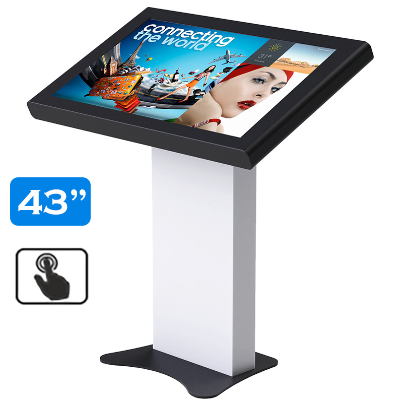 Infochioșc | display publicitar interactiv cu ecran tactil pentru semnalizare digitală, diagonala 43”/108 cm, rezolutie 4K UHD (3840 x 2160), luminozitate 450 (cd/m²), 24 / 7, Venera K43VN 1 Infochioșc | display publicitar interactiv cu ecran tactil pentru semnalizare digitală, diagonala 43''/108 cm, rezolutie 4K UHD (3840 x 2160), luminozitate 450 (cd/m²), 24 / 7, Venera K43VN