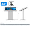 Infochioșc | display publicitar interactiv cu ecran tactil pentru semnalizare digitală, diagonala 43”/108 cm, rezolutie 4K UHD (3840 x 2160), luminozitate 450 (cd/m²), 24 / 7, Venera K43VN 5